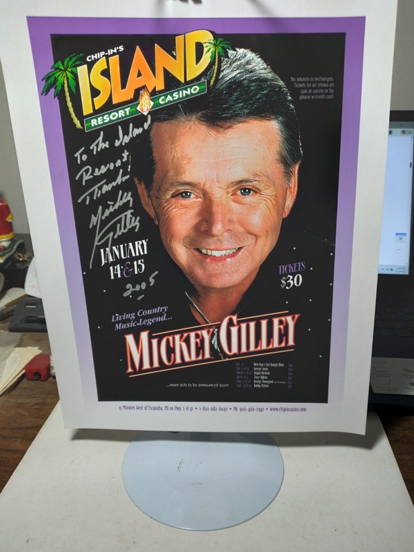 2005 Autographed Mickey Gilley Concert Poster 