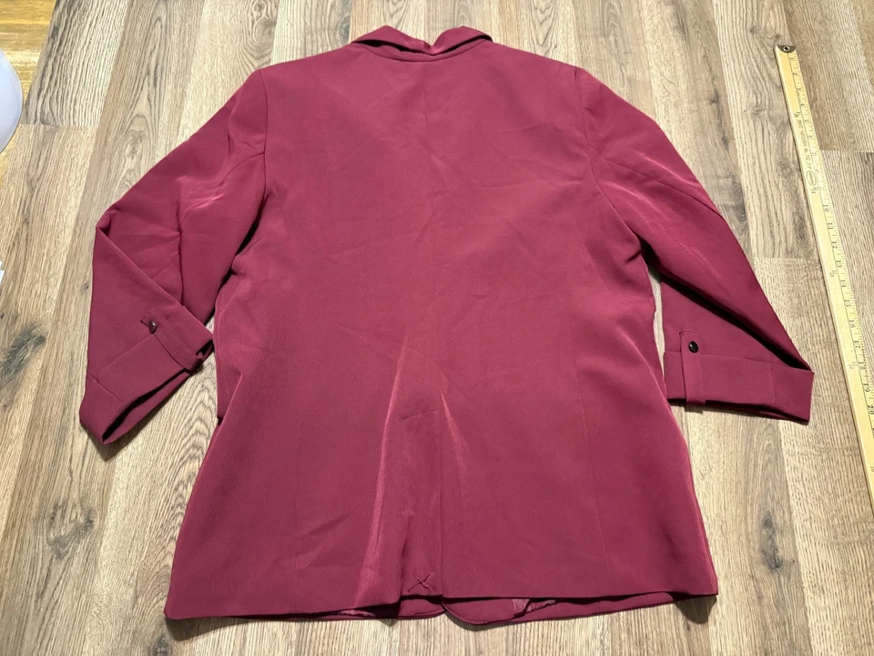 APT. 9 Jacket, Women's Size XL Petite, Red, Blazer Long Sleeve - Image 2 of 4
