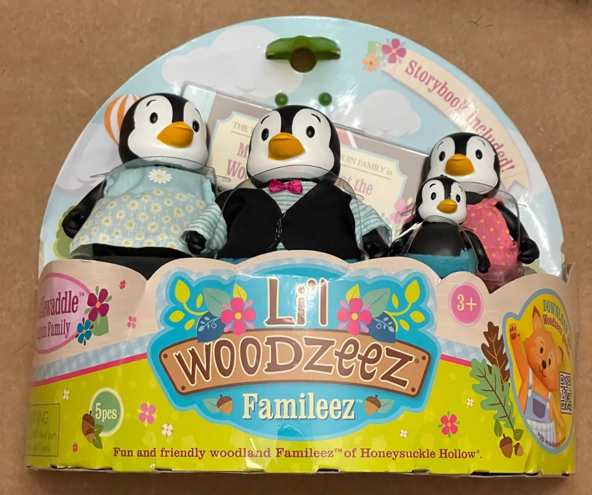 Lil Woodzeez Toddlewaddle Penguin Family Set W/Storybook New | eBay