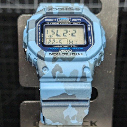 Casio G-Shock π―π΅ DW-5600 G-Python Blue Grey Camo Camoflauge Square DW-5600CF-2 - Picture 8 of 12