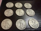 Lot of 9 Walking Liberty Half Dollars 1936–1947 90% Silver US Coins Mixed Dates
