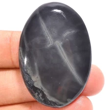Natural Wave Obsidian Oval Cabochon Loose Gemstone 62.5 Ct. 42X29X7 mm A-13612