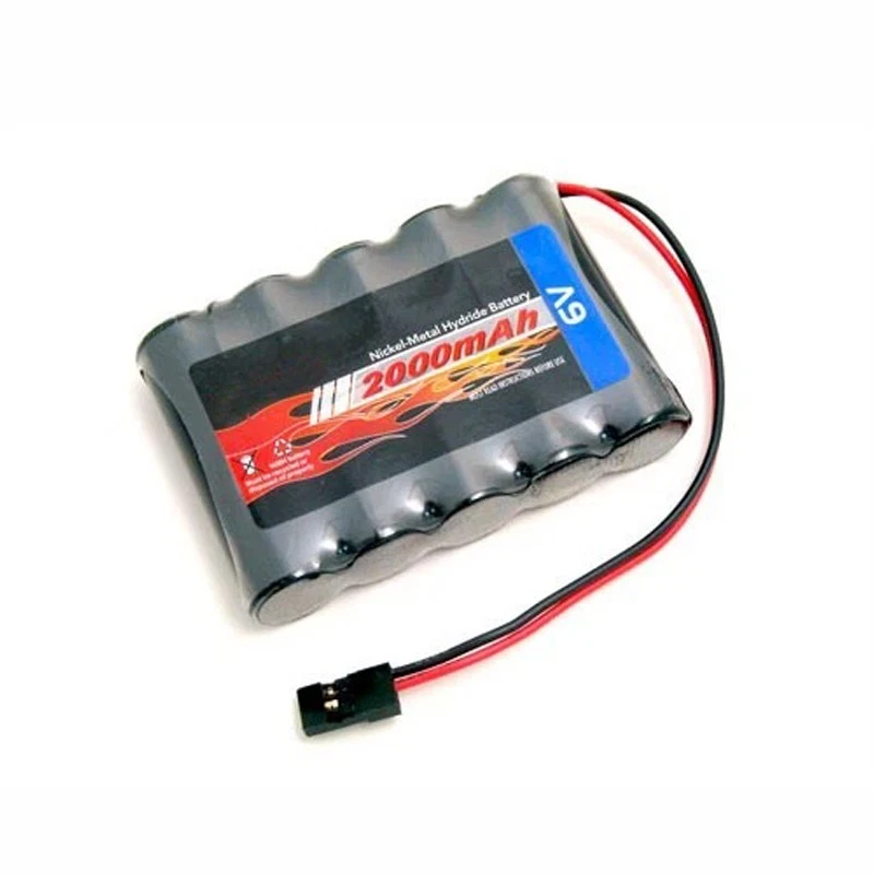 2er Pack 6V 2000mAh Flach Empfänger NiMH Akku für RC Flugzeug Hitec USA - Bild 4 von 4