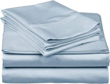 100 Long Staple Soft Combed Cotton, 4 Piece Sheets Set, Queen Size,Smooth Sof