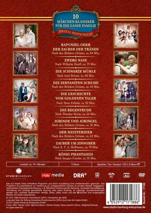 10 Defa MÄRCHEN Klassiker ZWERG NASE Rapunzel MEISTERDIEB Regentrude.. 5 DVD BOX - Bild 2 von 2