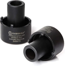 Powerbuilt Spindle Nut Socket, 4 Lug, 2-3/4-inch 4-Lug, 2-3/4" Outer, Black 