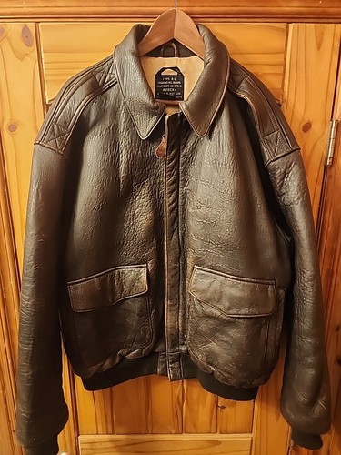 80s avirex A-2 real leather flight かち Jkt L