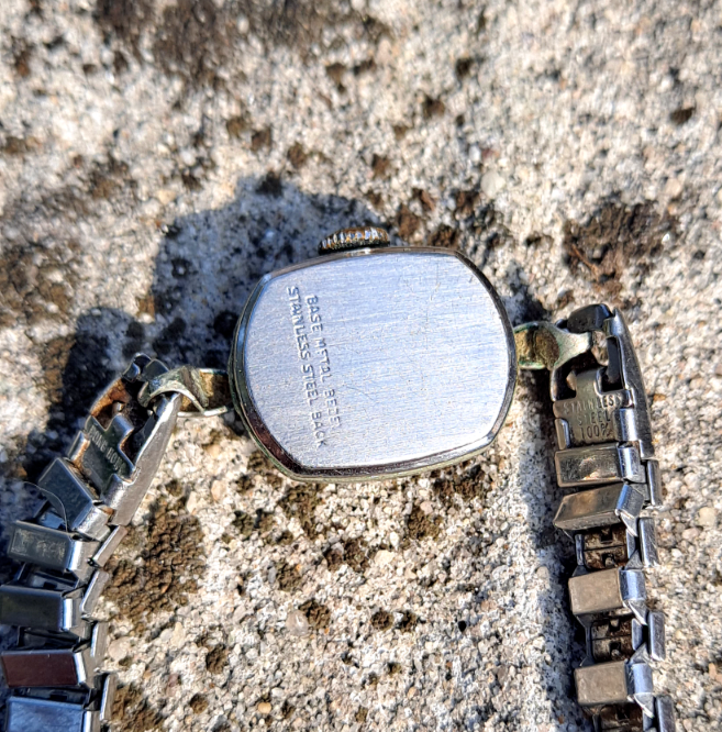 vtg timex ladies watch blue and white for parts eBay