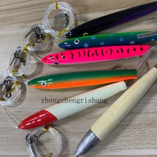6 2.5oz Cedar Plug Trolling Lure Fishing Rig ...