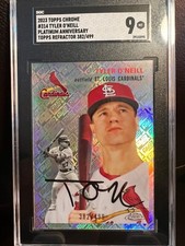 2023 Topps Chrome Platinum Refractor Tyler O'Neill /499 #314 Graded SGC 9