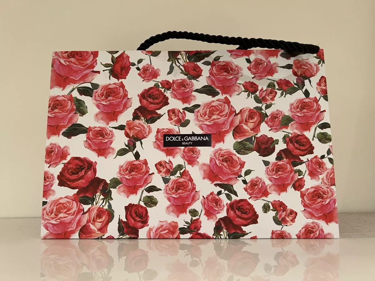 Dolce & Gabbana Small Gift Paper Bag Rose Floral Design