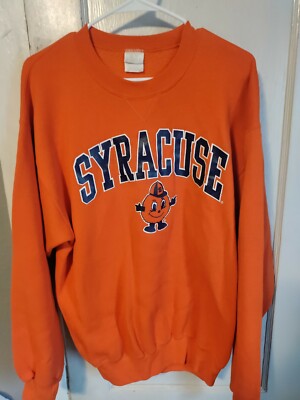 Vintage Syracuse Orangemen Sweatshirt Mens Size Large Pullover Long Sleeve 