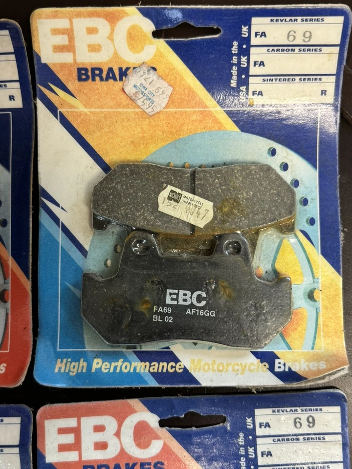 4 pares de pastillas de freno EBC orgánicas de alto rendimiento para Honda VT 700 SHADOW 1986-1987 Foto 3 de 4