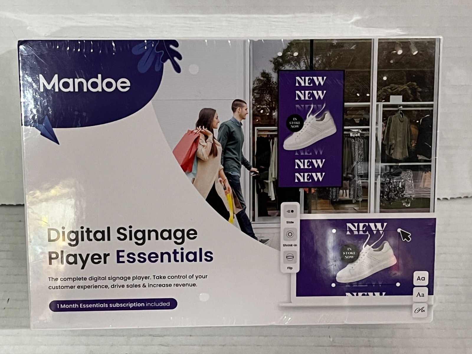 Mandoe Digital Signage Publisher AI Media Player w/Remote NEW and SEALED!