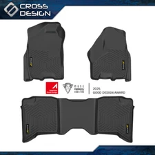Fits 09-18 Dodge Ram 1500 Crew Cab TPE All Weather Floor Mats Full Set Liners