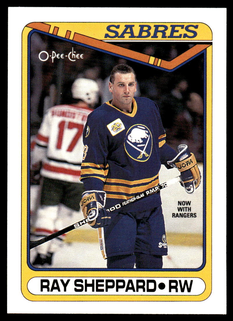 1990-91 O-Pee-Chee #446 Ray Sheppard Buffalo Sabres Hockey Card
