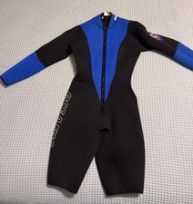 Oceanic Womens Splash 2 Wetsuit 3mm Size XS Black/Blue Front Zip - Lightly used