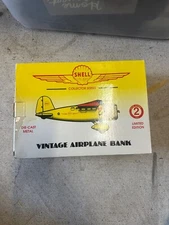 shell vintage airplane bank