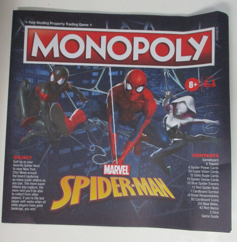 Marvel Spider-Man / Spiderman Monopoly Set - Hasbro Gaming - 195166146294 - Picture 5 of 9