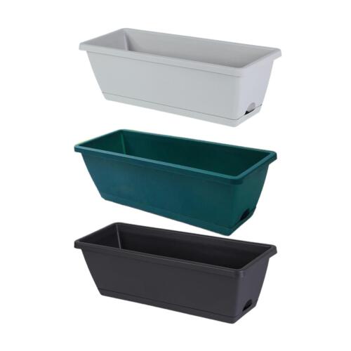 2 Pieces Window Box Planter Rectangle Plant Pot for Home Garden Outdoor - Picture 2 of 16