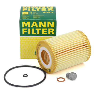 MANN HU821x Ölfilter + Schraube für MERCEDES W203 W204 W211 W212 W166 W221 OM642