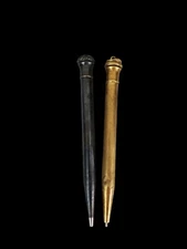 2 Vtg WAHL Eversharp Gold Filled and Silver Plated Mechanical Pencils As Is