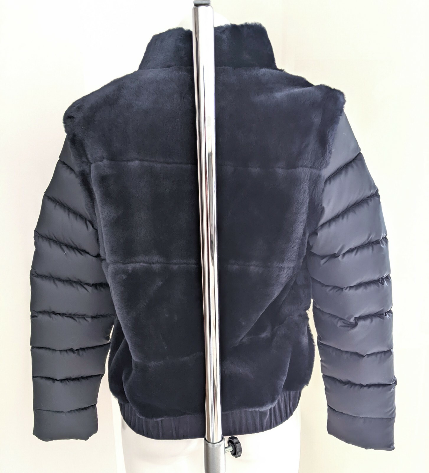 Massimo's Dutti Ladies Black Sheepskin/ Puffer Jacket Medium Brand New image 4