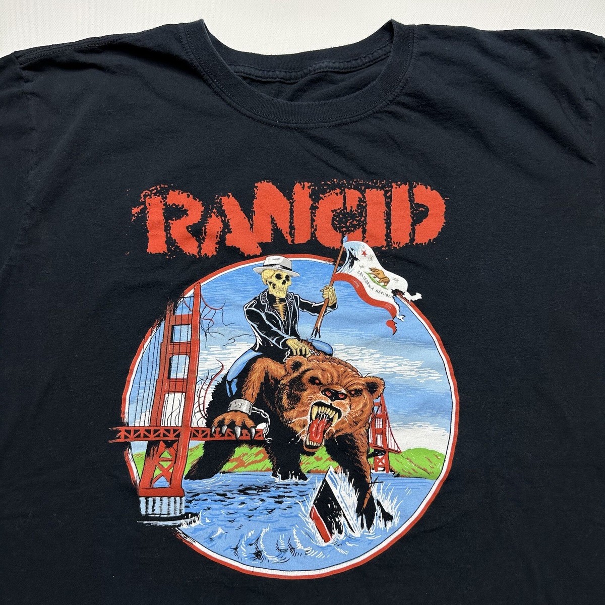 VINTAGE 2010s Rancid Band Skele Tim Logo Shirt L XL MUSIC VINTAGE 2010s Rancid Band Skele Tim Logo Shirt L XL MUSIC