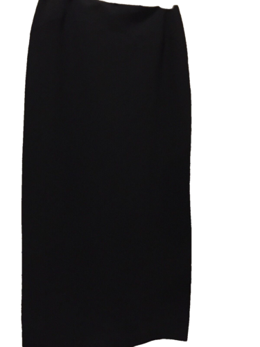 Worthington Black Straight Maxi Skirt, SZ 8 Slit from knees Lined Tag $34.00 NWT