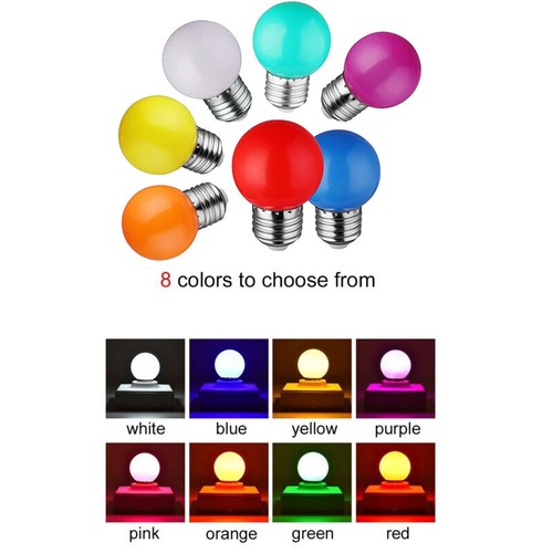 3W Led Bulb Lamp E27 Colorful Led Light Lamparas Flashlight G45 Globe Bulbs DIY - Picture 10 of 20