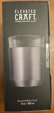 Elevated Craft Hybrid Cocktail Glass in Gunmetal Black Finish 12 OZ.
