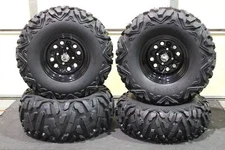HONDA RANCHER 400 27" QUADKING ATV TIRE QB BLACK ATV WHEEL KIT BIGGHORN SRAQB
