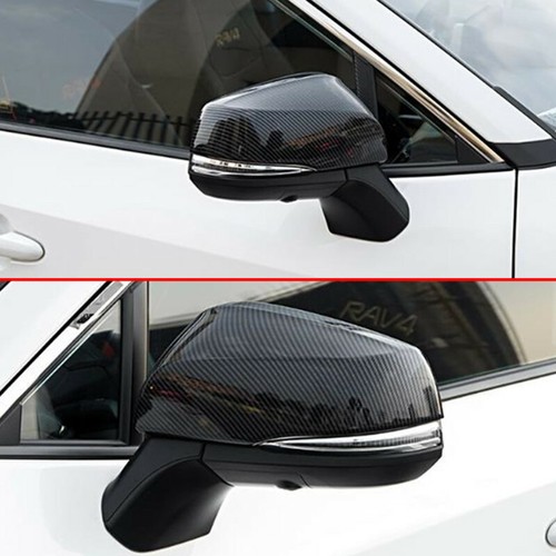 For Toyota RAV4 2019-2024 Carbon Fiber 2PCS Side Rearview Mirror Cap Cover Trim - Bild 3 von 7