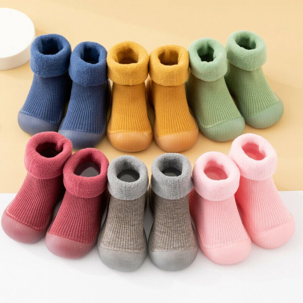 Baby Boy Girls Slipper Socks Kids Winter Toddler Anti slip Sock