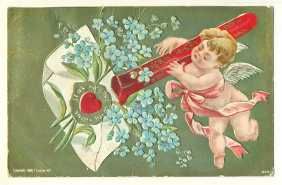 Postcard 1908 Seal My Love With Thine P. Sander N.Y., VTG ME2.