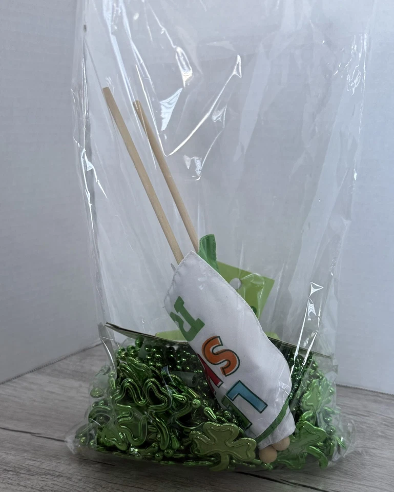 Ожерелья St. Patrick's Day зеленый трилистник клевер с 2 флагами для вечеринок комплект - Изображение 2 из 4