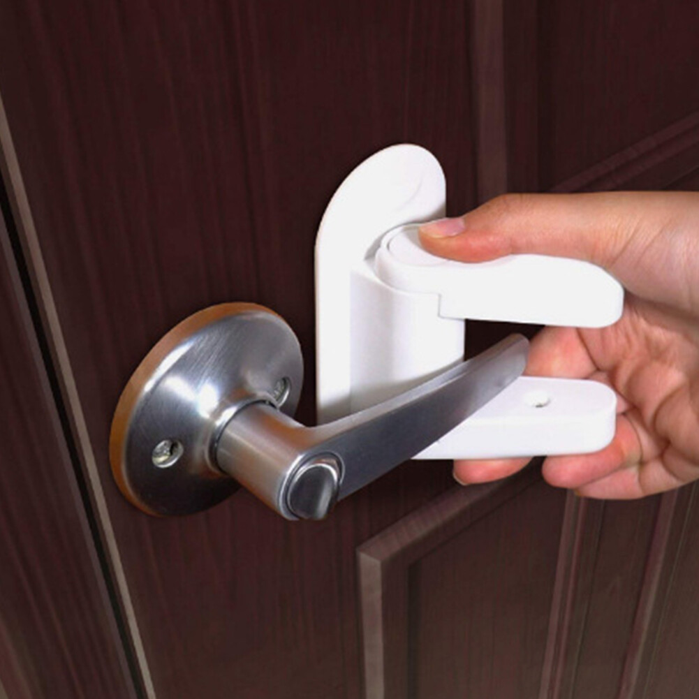 SelfABS Prevent Opening Bedroom Home Childproof Door Lever Lock# - Picture 2 of 10