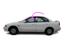Fits: 1997-2001 Mitsbushi Mirage 4Door Sedan Driver Front Left Door Window Glass