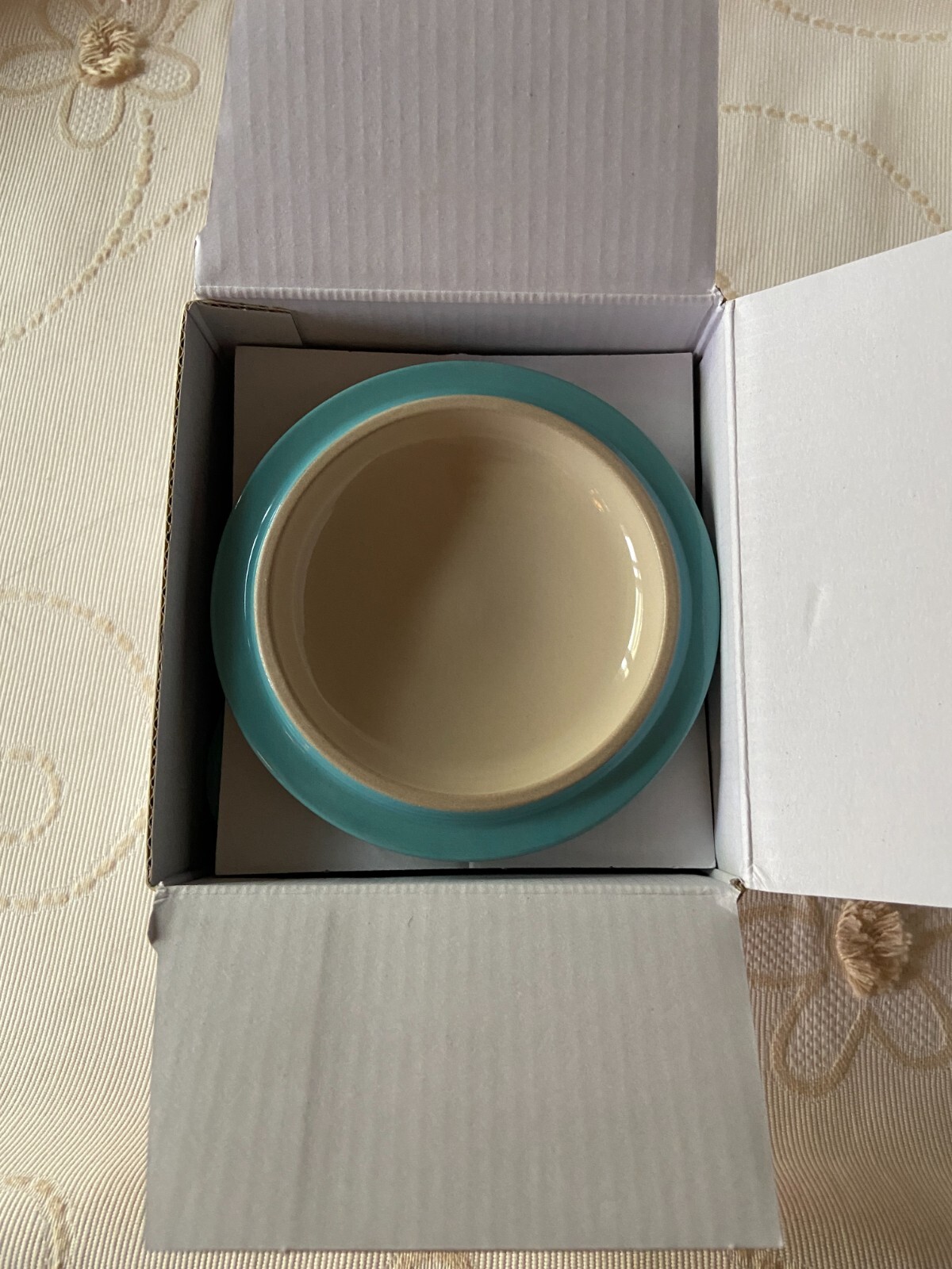 LE CREUSET Petite Round Casserole Pot Turquoise Blue STONEWARE 8 OZ eBay