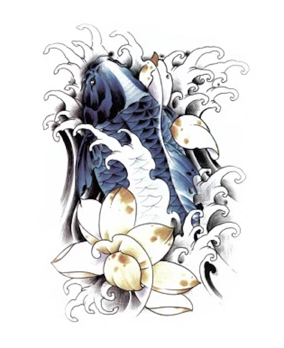 Carp Koi Fish Temporary Tattoo Waterproof Body Art party - Picture 32 of 35