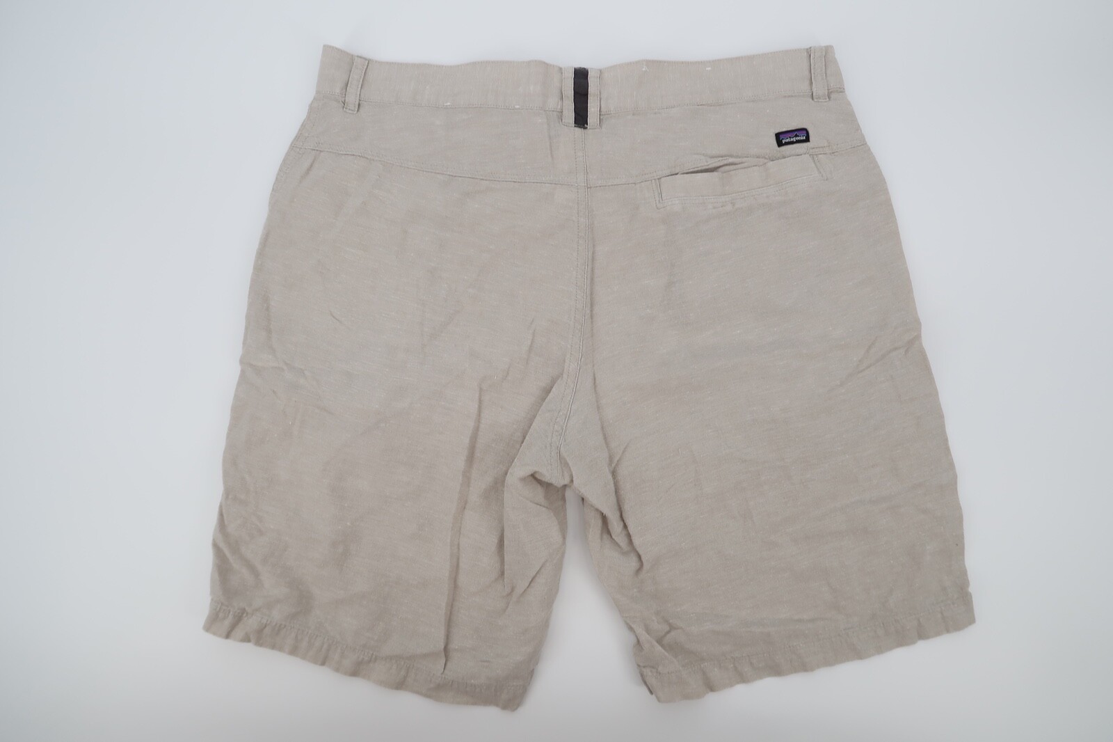 Patagonia Mens 34 Back Step Shorts Beige Khaki Cotton Hemp Hiking Outdoor thumbnail 6