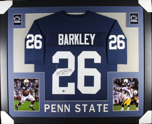 Saquon Barkley Autographed Giants Jersey Beckett BAS COA Framed