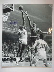 bill russell signed basketball