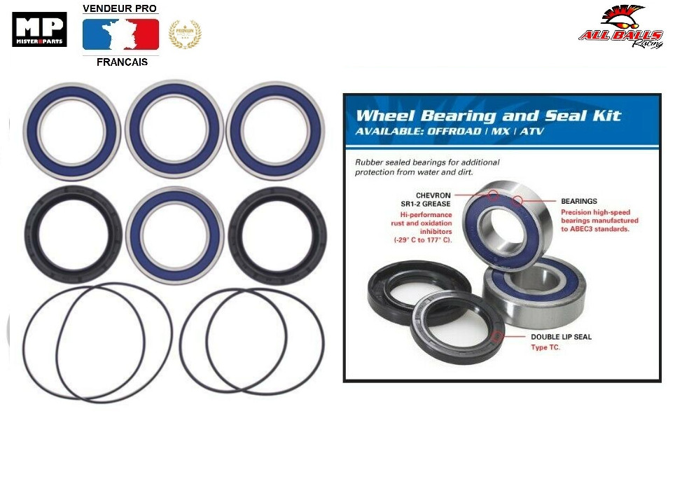 Roulement de roue arrière 25-1526 pour Yamaha YFM 700 R Raptor 2006-2012