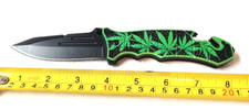 SPRING ASSISTED KNIFE LEAF 8.25 INCH OVERALL APPROX. 3.7 INCH BLADE RESCUE KNIFE