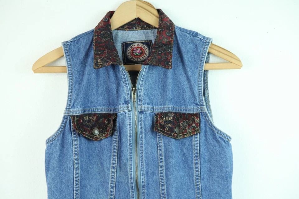 Vestido Vintage 7 Pequeño Denim Midi Maxi Western Años 90 Pradera Grunge Línea A Modesto Foto 2 de 4