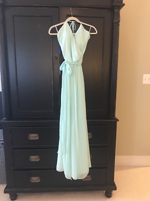 Joanna August DC Halter Wrap Gown XS Fully Lined | eBay
