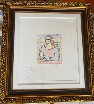 PETER MAX ''MONA LISA'' (SAGE WITH CANE AND BOAT)  HAND-SIGNED NUMBERED ETCHING
