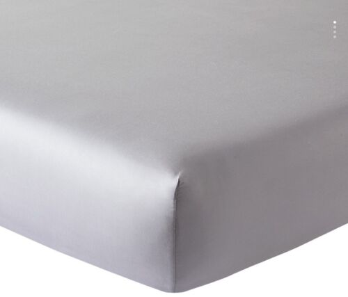 $325 Yves Delorme Triomphe Silver King Fitted Sheet 100% Egyptian Cotton Sateen - Picture 1 of 3
