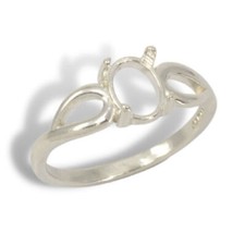 Oval Cabochon Split Shank Ring Mounting